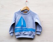 Sailboat crewneck sweatshirt, little kids/youth