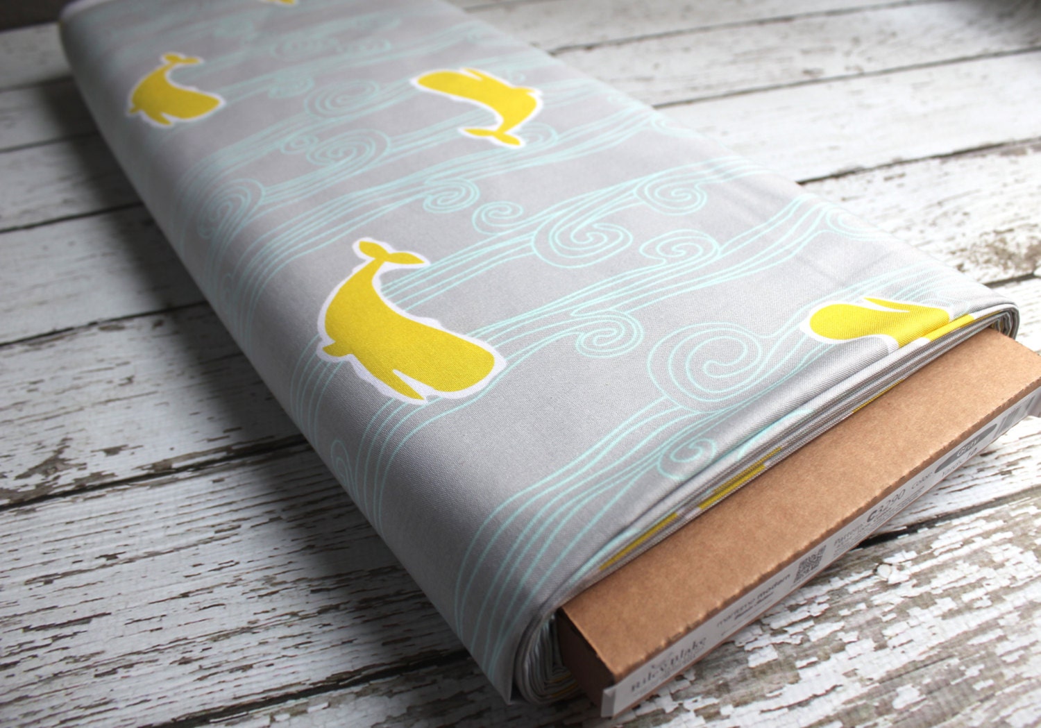 Maritime Modern by Marin Sutton and Riley Blake Designs Gray Maritime Moby Main -Half yard