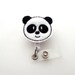 Panda Bear - Retractable ID Badge Reel - Name Badge Holder - Pediatric Badge Reel - Nurse Badge Holder - Nursing Badge - Felt Badge