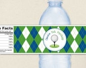 NAVY Golf party - Personalized water bottle labels - Set of 15