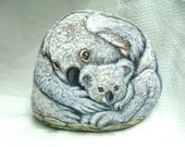 Koala Art- Original Hand Painted Stones-  Rock Art- by Shelli Bowler -Free shipping in U.S. on this item
