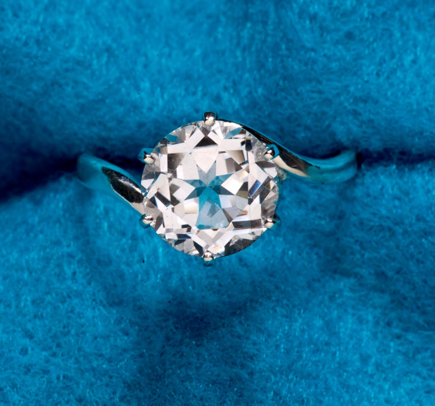 3 Carat White Sapphire Alternative Engagement Ring