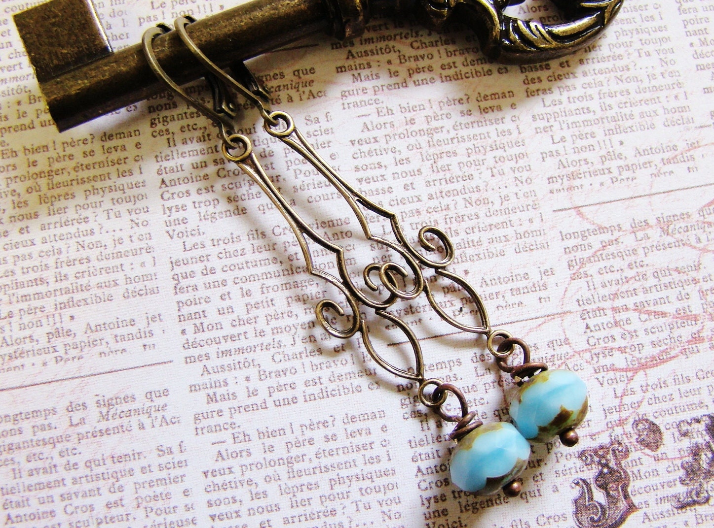 Fleur de Lis Dangle Earrings