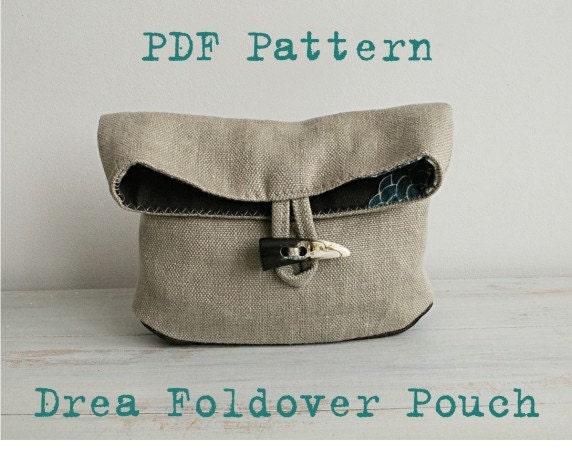 PDF Sewing Pattern Foldover Pouch DREA