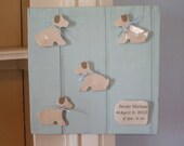Personalized Baby Gift,  Baby,  Boy, Girl, Puppy, Bead Board, Porcelain, Dog, Doggy, Picture, Baby Announcement, Baby, Nursery, Baby Decor