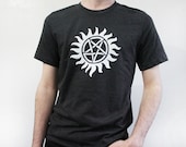 Supernatural Tee Shirt - Sizes Small-2XL - Anti-Possession Sam Dean Winchester Pagan Pentacle