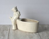 Lamb Planter USA Ivory White Ironstone