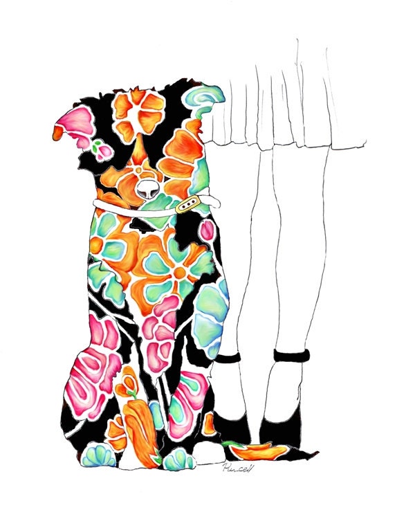 My Dog and I Art Print