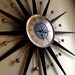 Vintage Atomic Starburst Wall Clock  Eames era Welby Starburst Clock