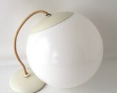 vintage glass globe lamp hanging swag lighting ceiling mounted light white retro mid century modern decorative home decor