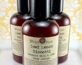 Iced Lemon Biscotti Body Lotion - Coconut Milk and Aloe Body Lotion with Cocoa Butter and Pumpkin Seed Oil - Vegan Friendly