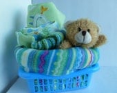 Baby Gift Set Boy Sweet Dreams Toddler 3T Green Yellow Blue Pajamas Skirt Pants Soft Toy Plush Blanket Throw