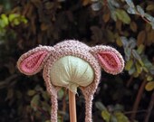 PDF Pattern - Crochet Lamb Bonnet Size NB-3 months