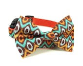 Ikat in Jungle - Dog Bow Tie Collar