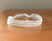 newborn pearls and lace halo headband ReAdY tO sHiP