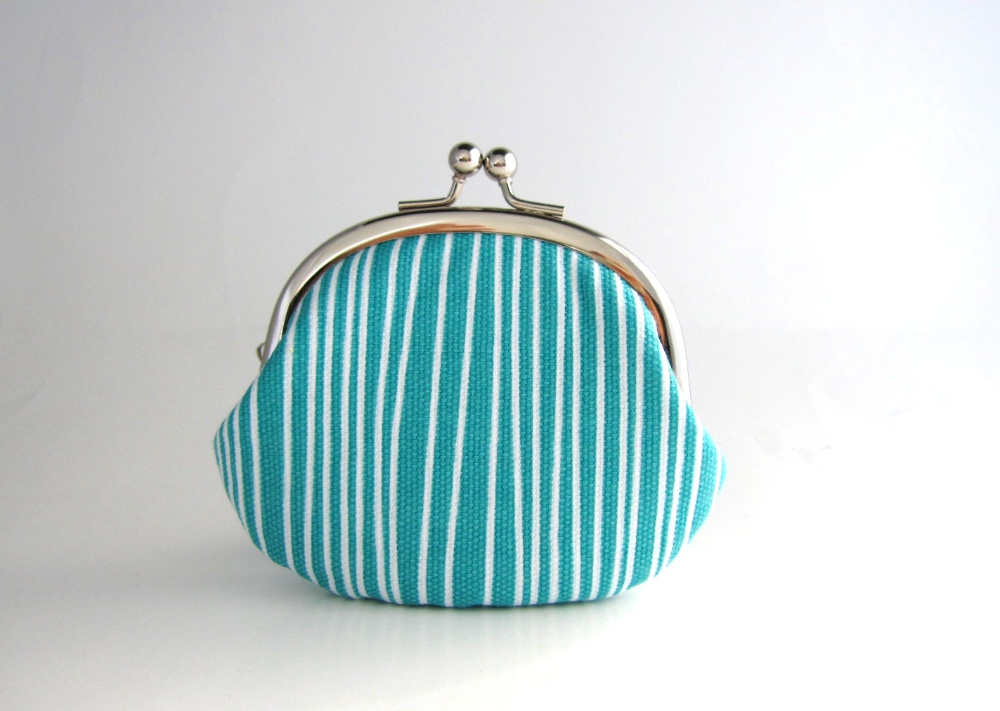 Frame Coin Purse- blue stripe