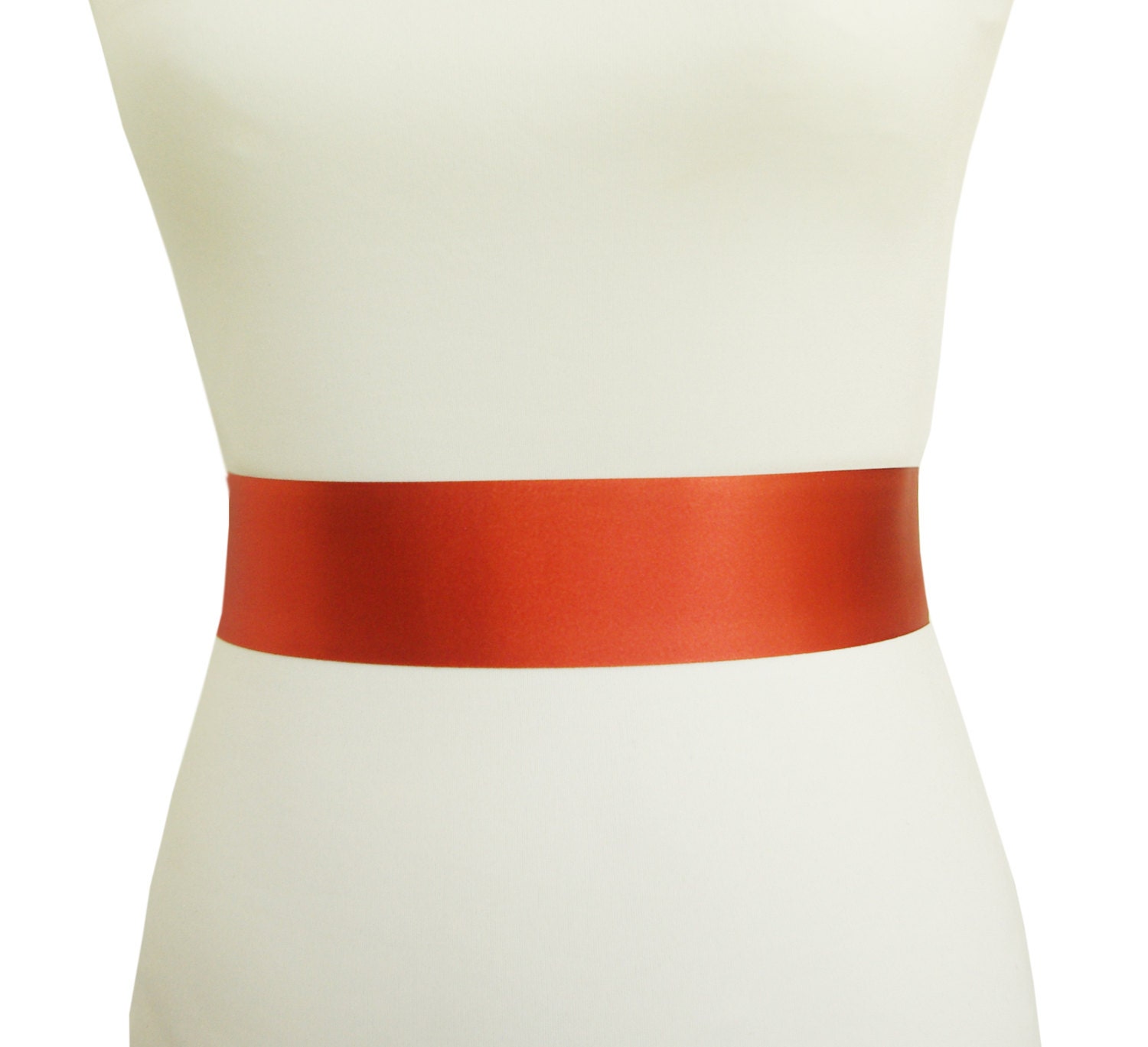 Simple Satin Sash - Bridesmaid Sash in Orange. Carrot Orange Sash. Rust Wedding Belt. Ribbon Belt for Rustic Wedding