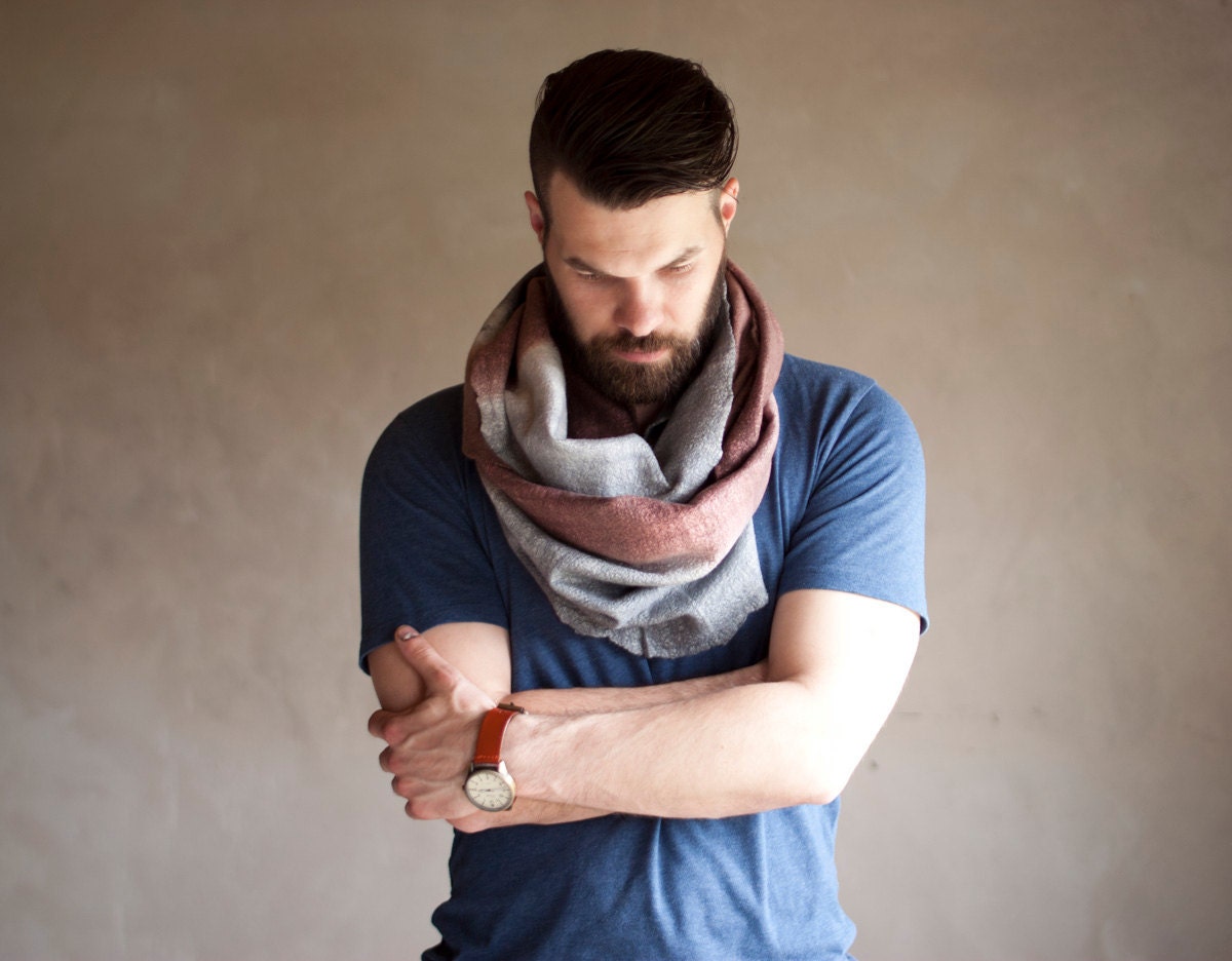 Felted infinity scarf loop men women gift for him unisex for her - ready to ship