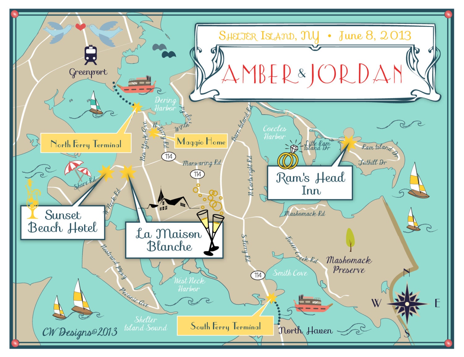 As Seen on STYLE ME PRETTY - Shelter Island Wedding