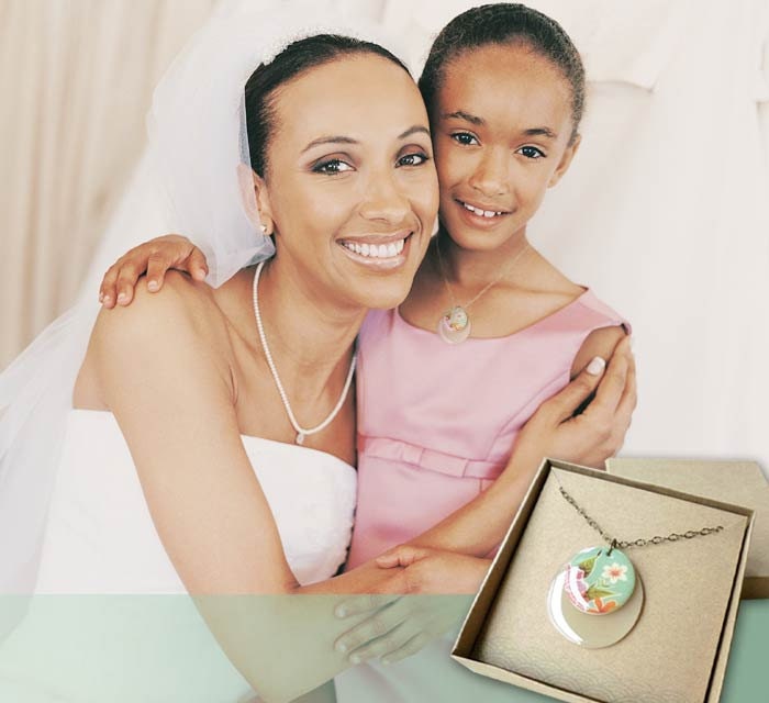 One Custom Bridesmaid Necklace - Match your wedding colors