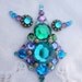 Emerald Peacock Crystal Bindi SET - belly dance swarovski tribal belly dance crystal bindi and eye accents