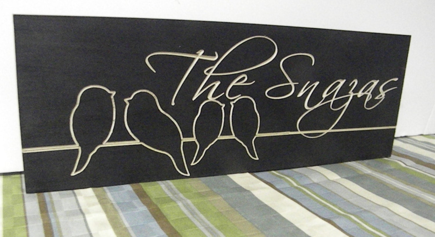 Personalized Family Name Sign Plaque Established Family Sign 7x24 Carved Engraved Wall Sign wedding or anniversary gift