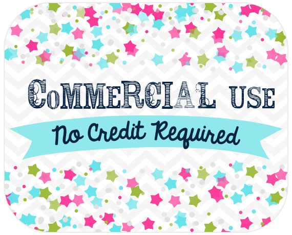 Commercial Use No Credit Required License for Digital Clip Art and Paper Packs Il_570xn