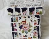 Mosaic Box, Vintage China, Trinket Box