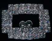 Vintage Rhinestone Shoe Clips / Dress Clips / Hair Clips