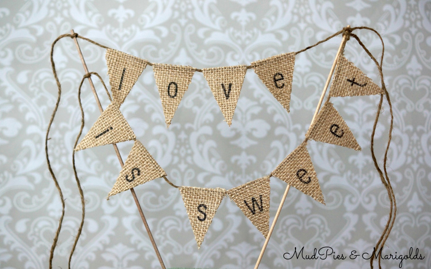 Wedding Cake Topper Love is Sweet wedding cake banner