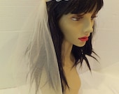 Bridal Headband, Tulle Rhinestone Headband, CAROLINE, Rhinestone Headband, Tulle Headband, Bridal Headpiece