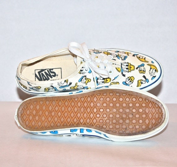 Vintage DONALD DUCK VANS Sneakers Punk Skate Tennis Shoes Size W 7.5