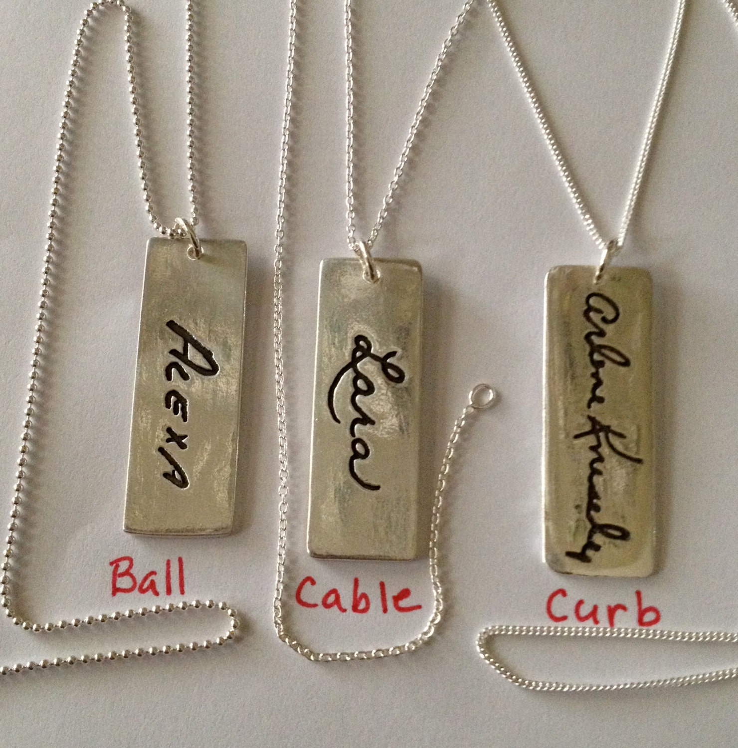 18" sterling Silver Chain 3 choices