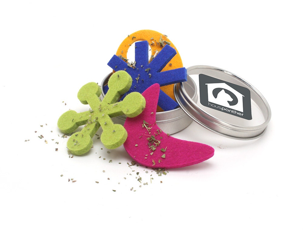 Atomic Flyers Caribbean - Eco-friendly Merino Wool Felt Cat Toys with Organic Catnip