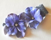 Vintage style baby girl flower headband with crystal rhinestones. Photo prop, special occasion. Ready to ship. Lavender, plum or white lime.