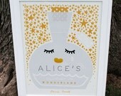 Alice in Wonderland Screenprint Art Print