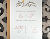 Wedding Invitations / Wedding Invitation  - Set of 10 - This Love is for Wheel