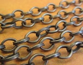 Victor Hugo  - 10 Foot - Steampunk - Rustic - Antique Bronze Cross Chain