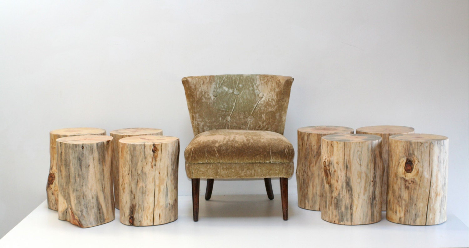 Stump Table Nude Tree Trunk Stool Seat