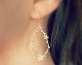 Flowers Earrings. Gold.