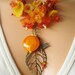 Sale, Tangerine Tango Flower Necklace, TANGO in the GARDEN, Statement Necklace, Wedding, Bridal, Bridesmaid Necklace