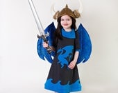 2 piece set, Dragon Wings and Flying Water Dragon Dress, childrens clothing, girls dress, 2T, 3T, 4T, 5, 6, 7, 8, 10, 12, 14