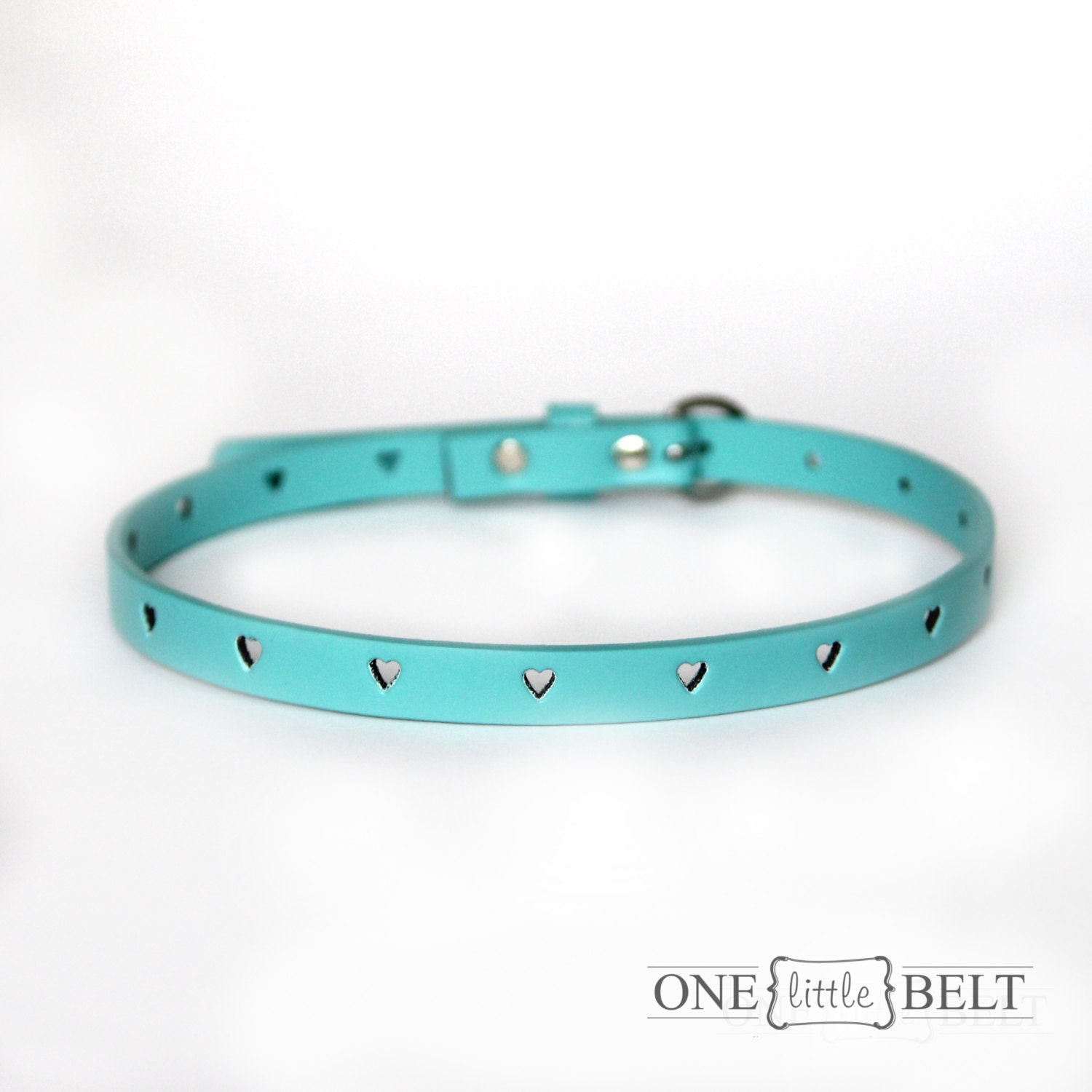 Teal Heart Cut Out Toddler Girl's Belt- Baby Girls