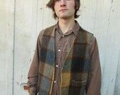vintage vest  wool jacket liner