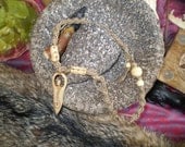 20 inch hemp bone goddess necklace handmade for Pagans Wiccans Witches Humanist Feminist
