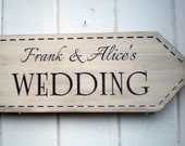 Custom Name Wedding Arrow Sign