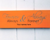 Forever & Always Personalized Sign - arkwoodUK