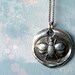 None of Your Bee's Wax Seal Necklace. Fine Silver Jewelry.