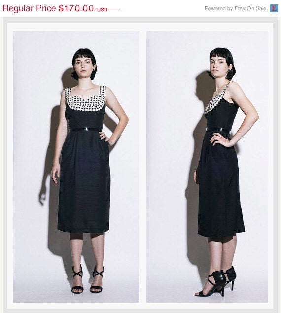SALE Vintage 1950s Blackjack Rhinestone Encrusted Cocktail Dress