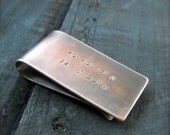 Copper Money Clip Longitude/Latitude